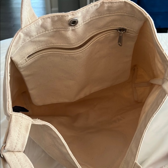 Baggu Beige Canvas Tote with Smiley Face - Picture 4 of 4